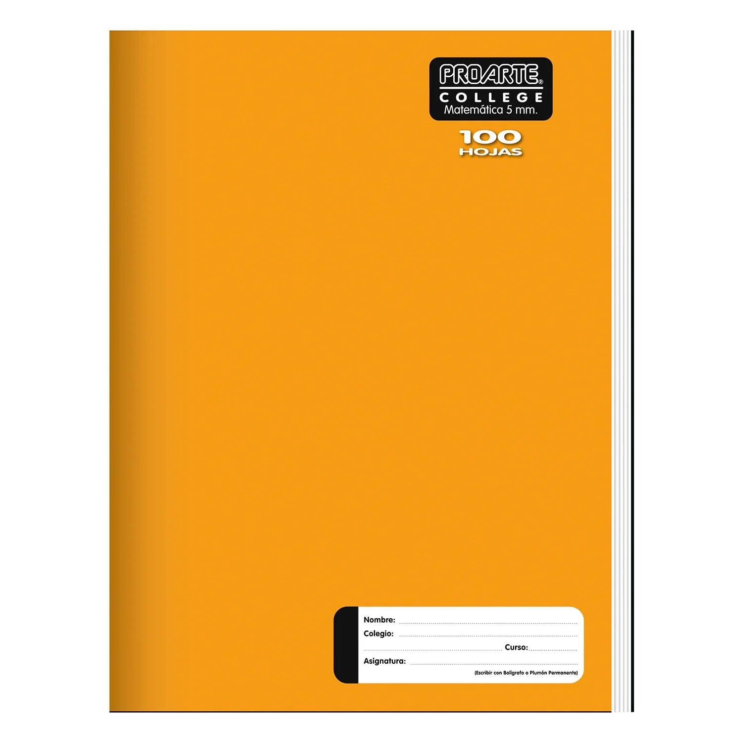cuaderno college 5mm