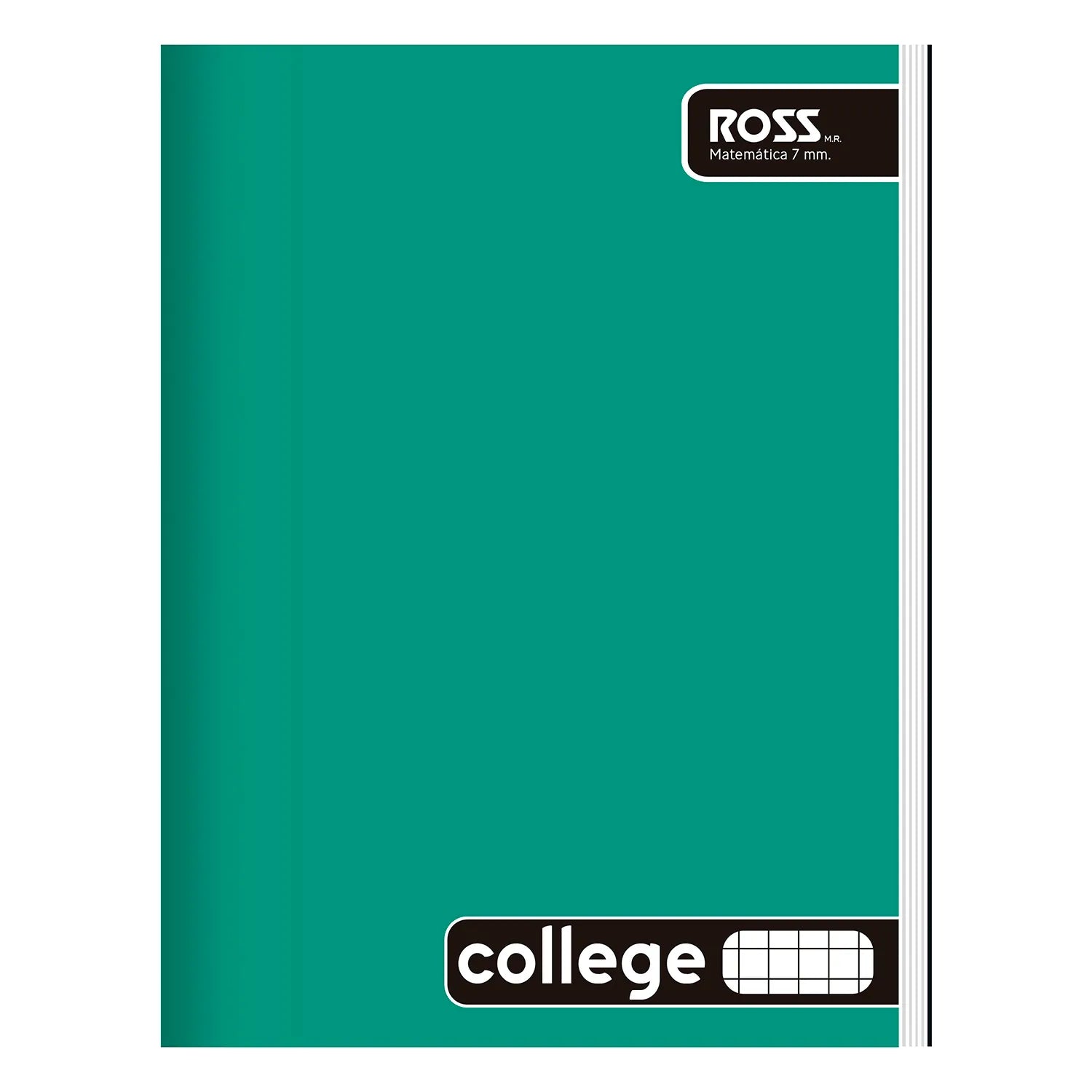 Cuaderno College 80hjs cuadriculado 7mm Verde Ross 23997-6
