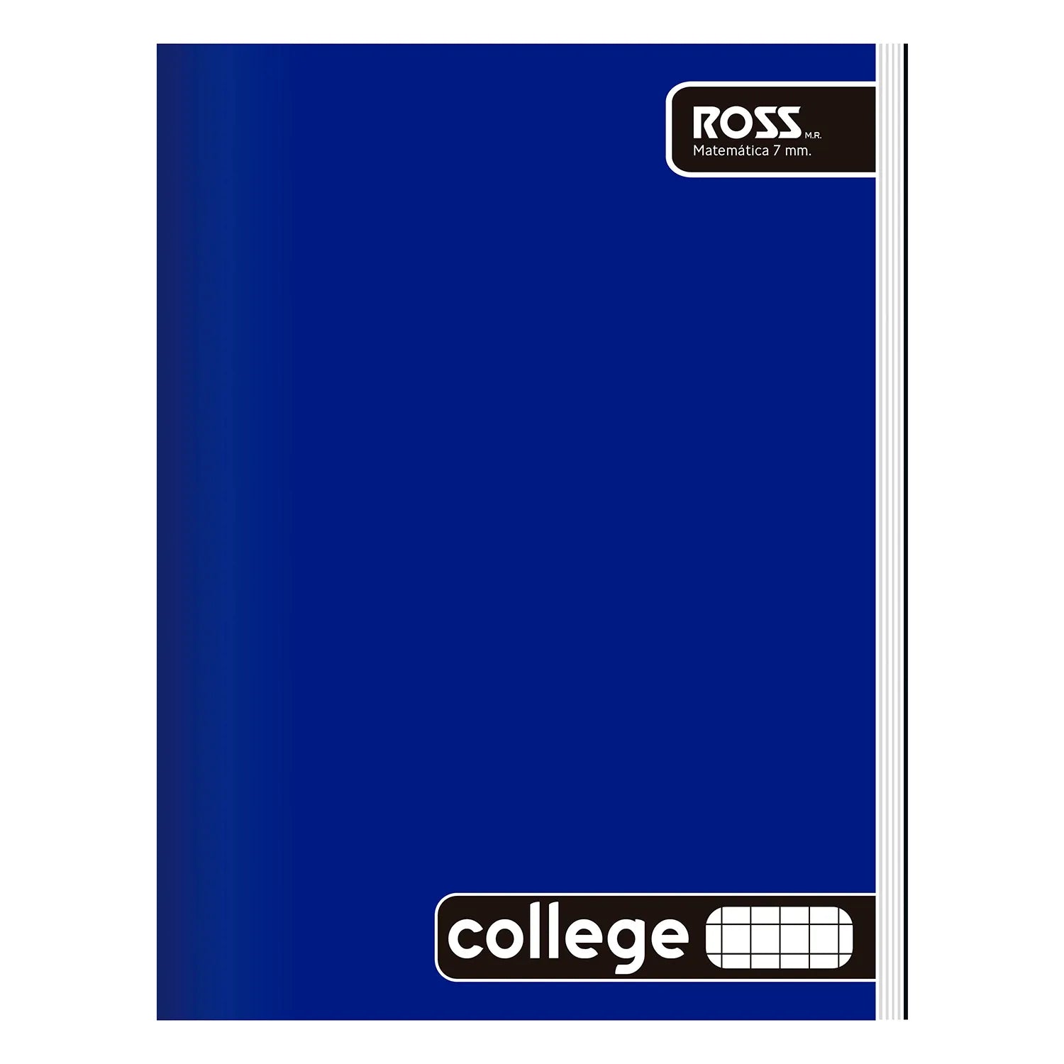 Cuaderno College 80hjs cuadriculado 7mm Azul Ross 23997-6