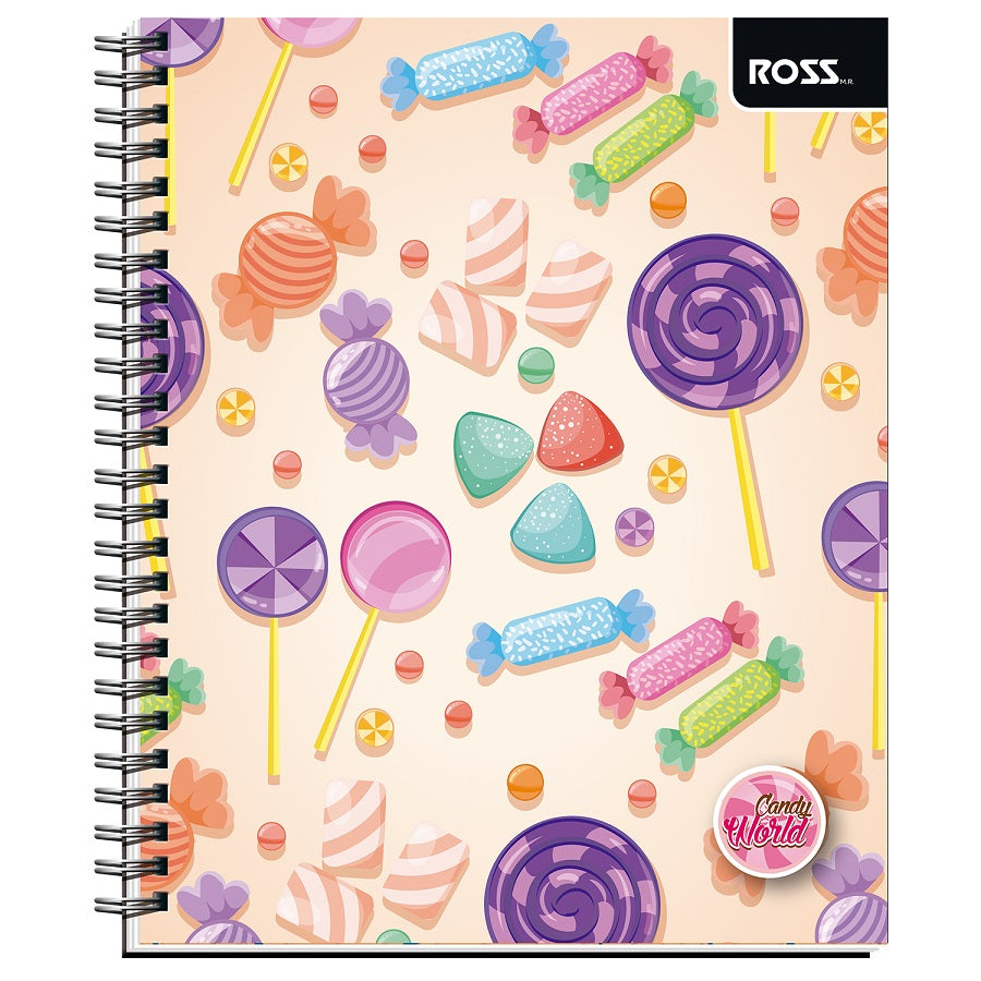 Cuaderno Universitario Candy World 100hjs 7mm Ross