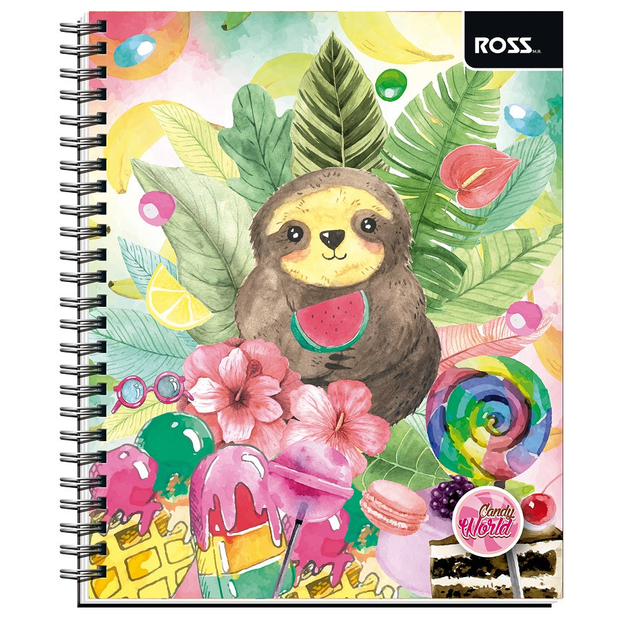 Cuaderno Universitario Candy World 100hjs 7mm Ross