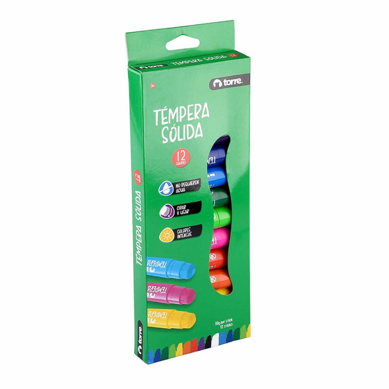 temperas solidas 12 colores