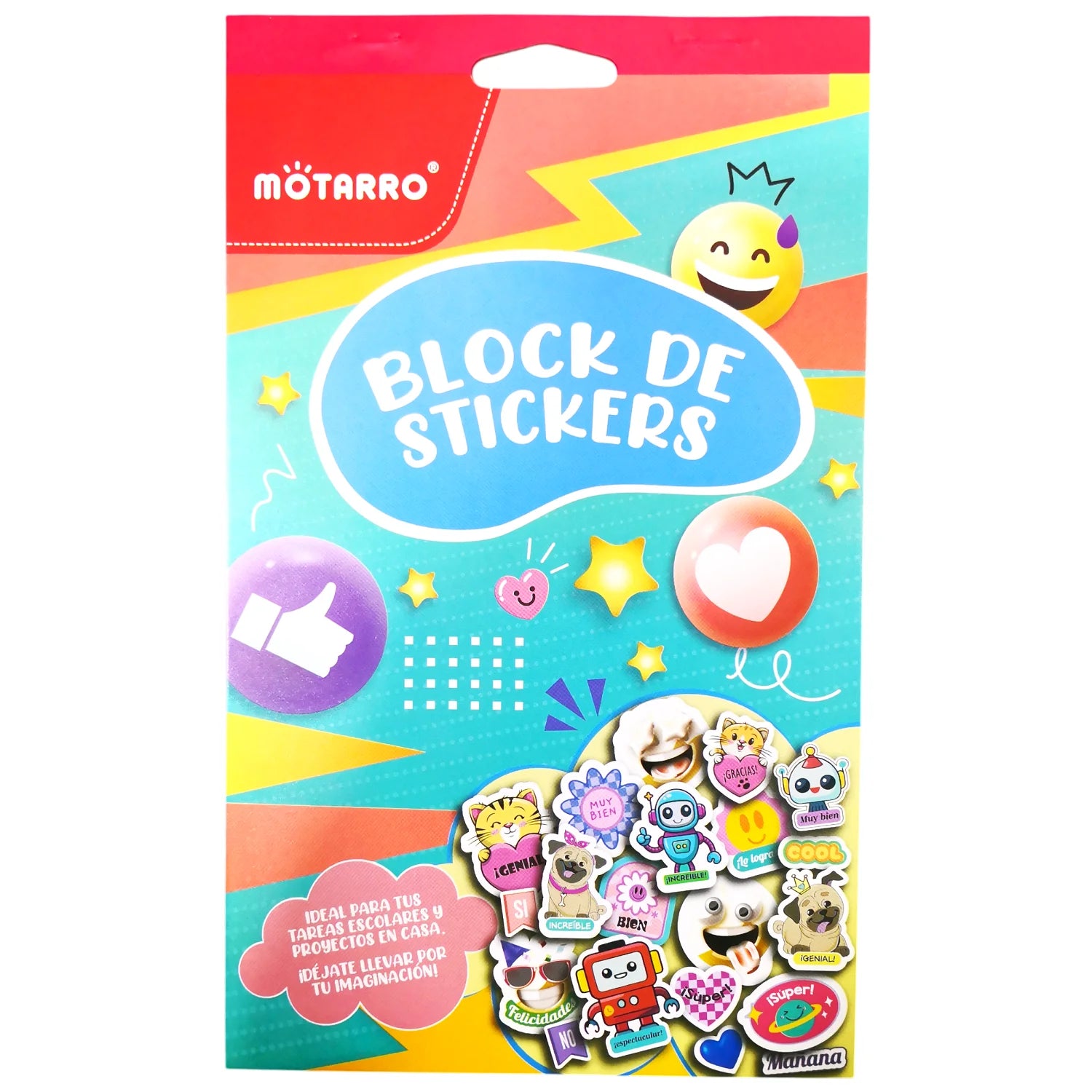 block de stickers motivacionales