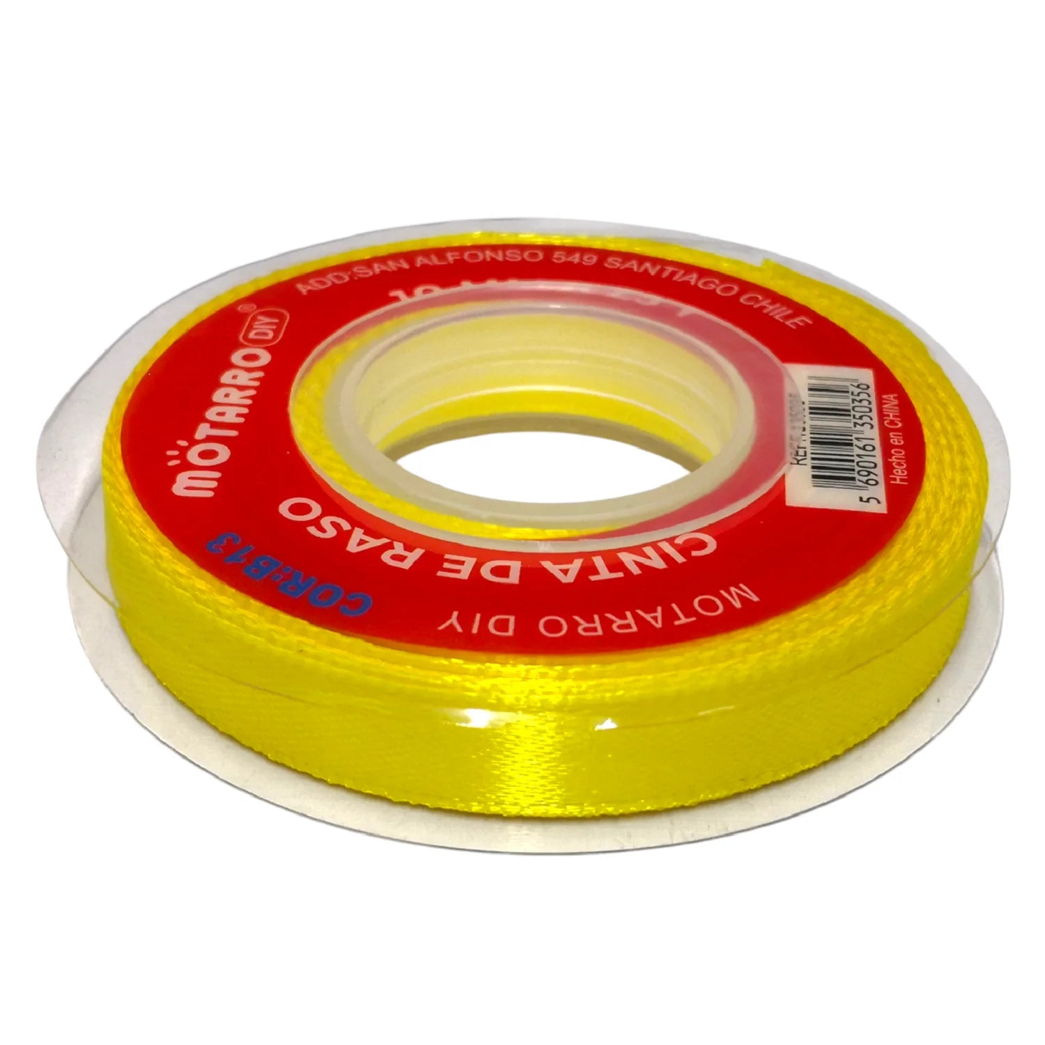 cinta de tela raso 1cm amarillo