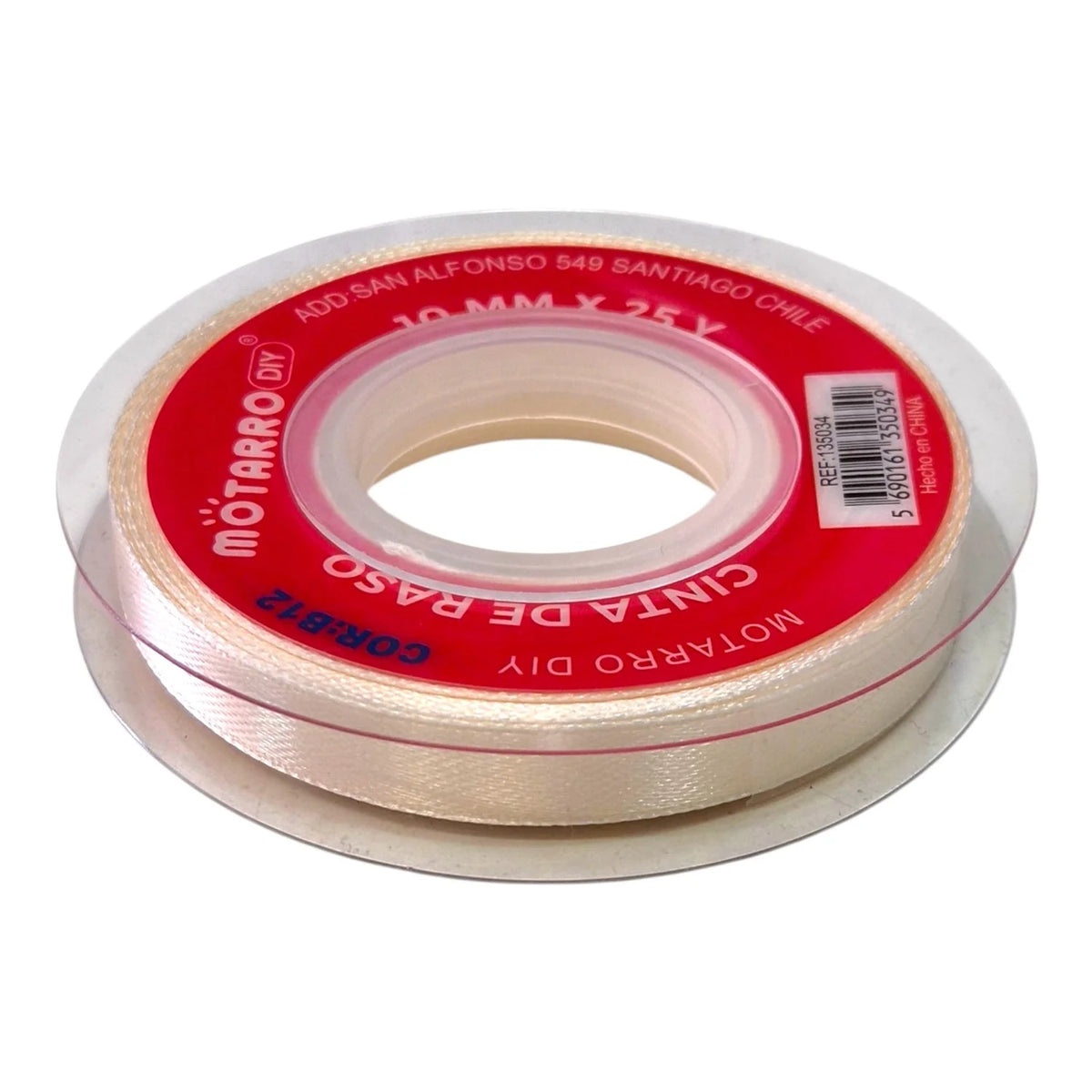 cinta de tela raso 1cm beige