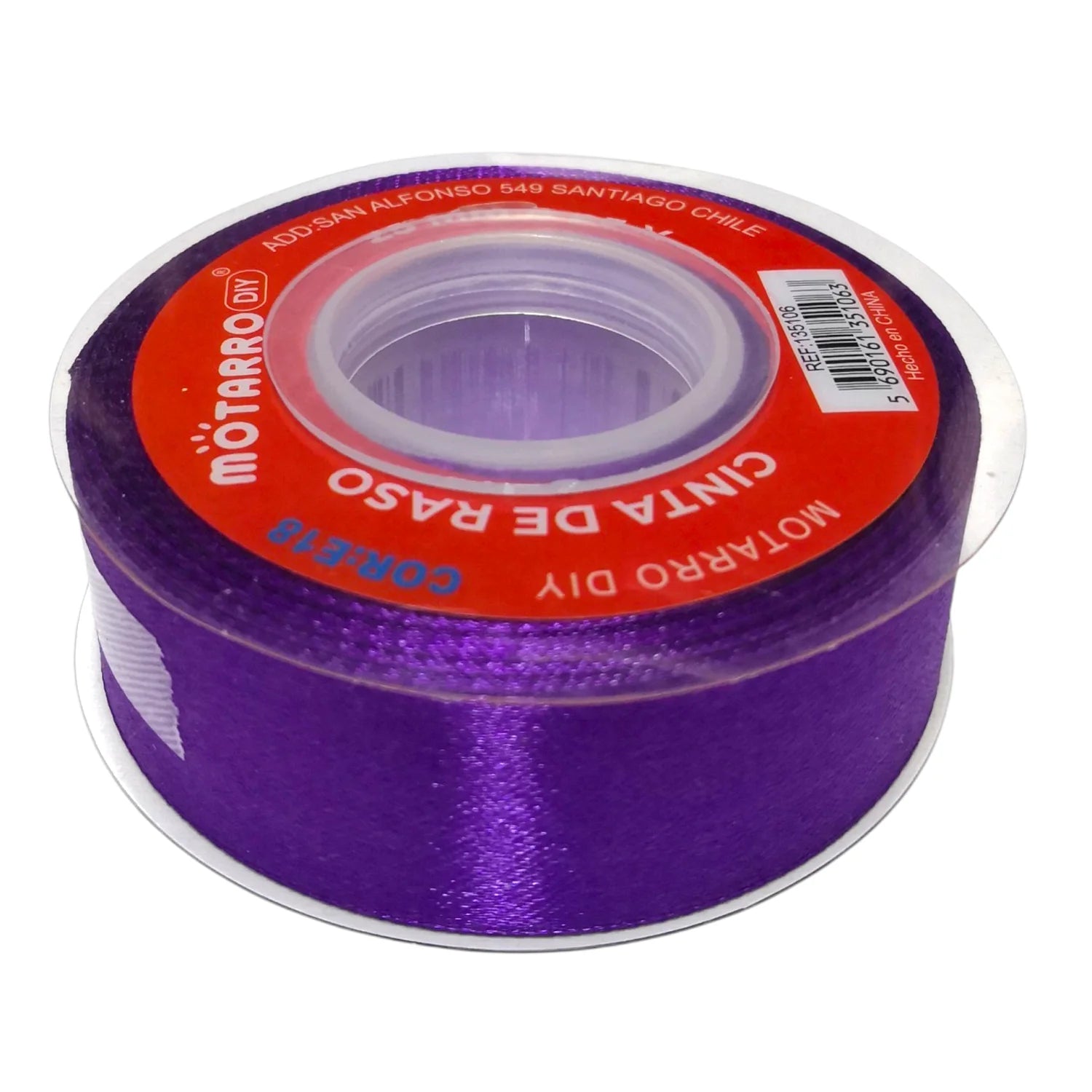 cinta de tela raso 2.5cm morado