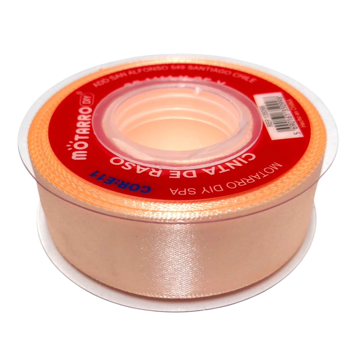 cinta de tela raso 2.5cm piel
