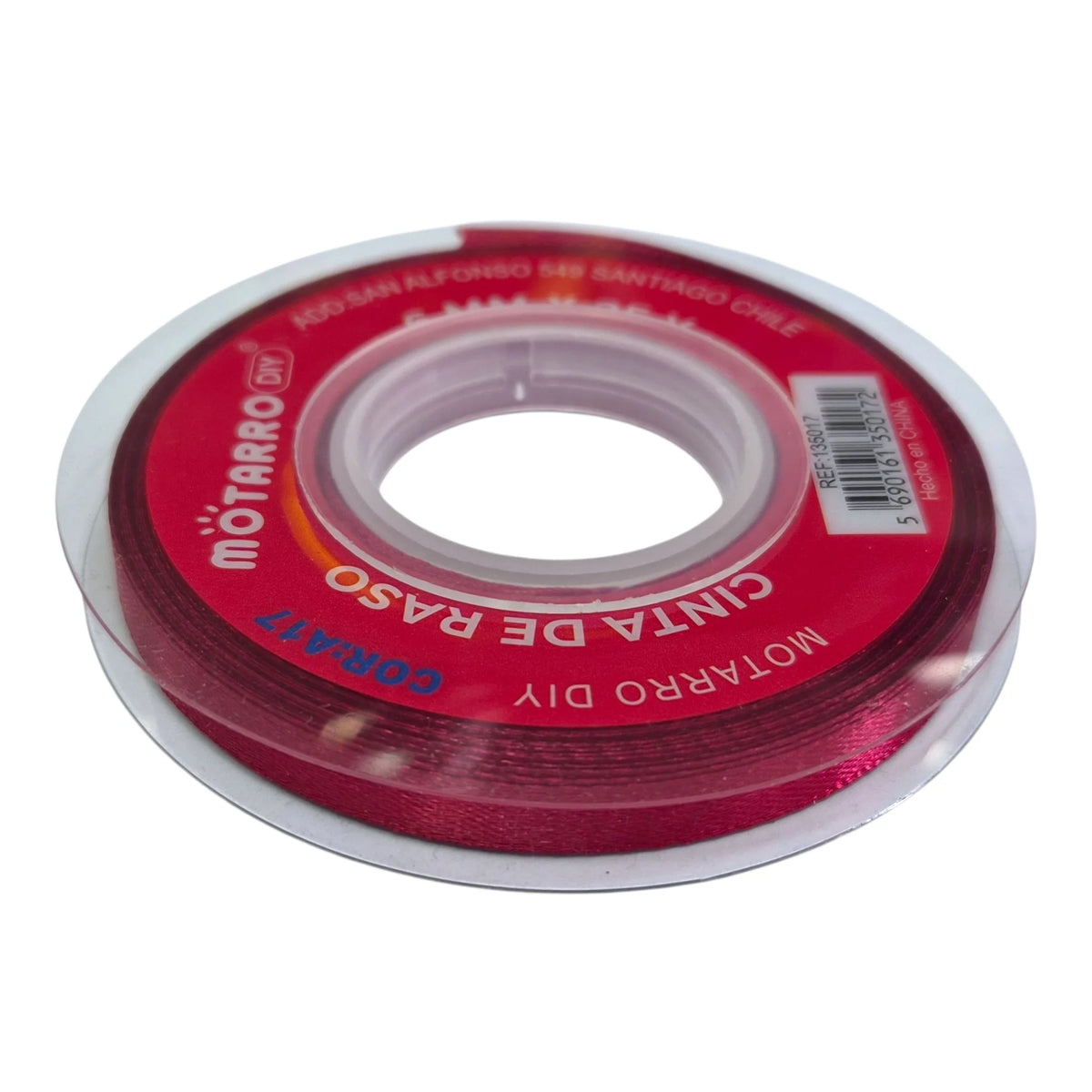 cinta de tela 6mm burdeo
