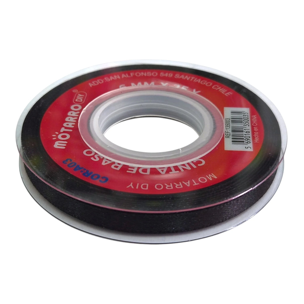 cinta de tela 6mm negro