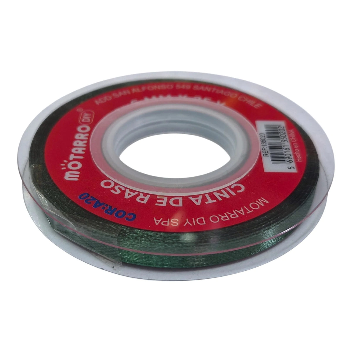 cinta de tela 6mm verde oscuro