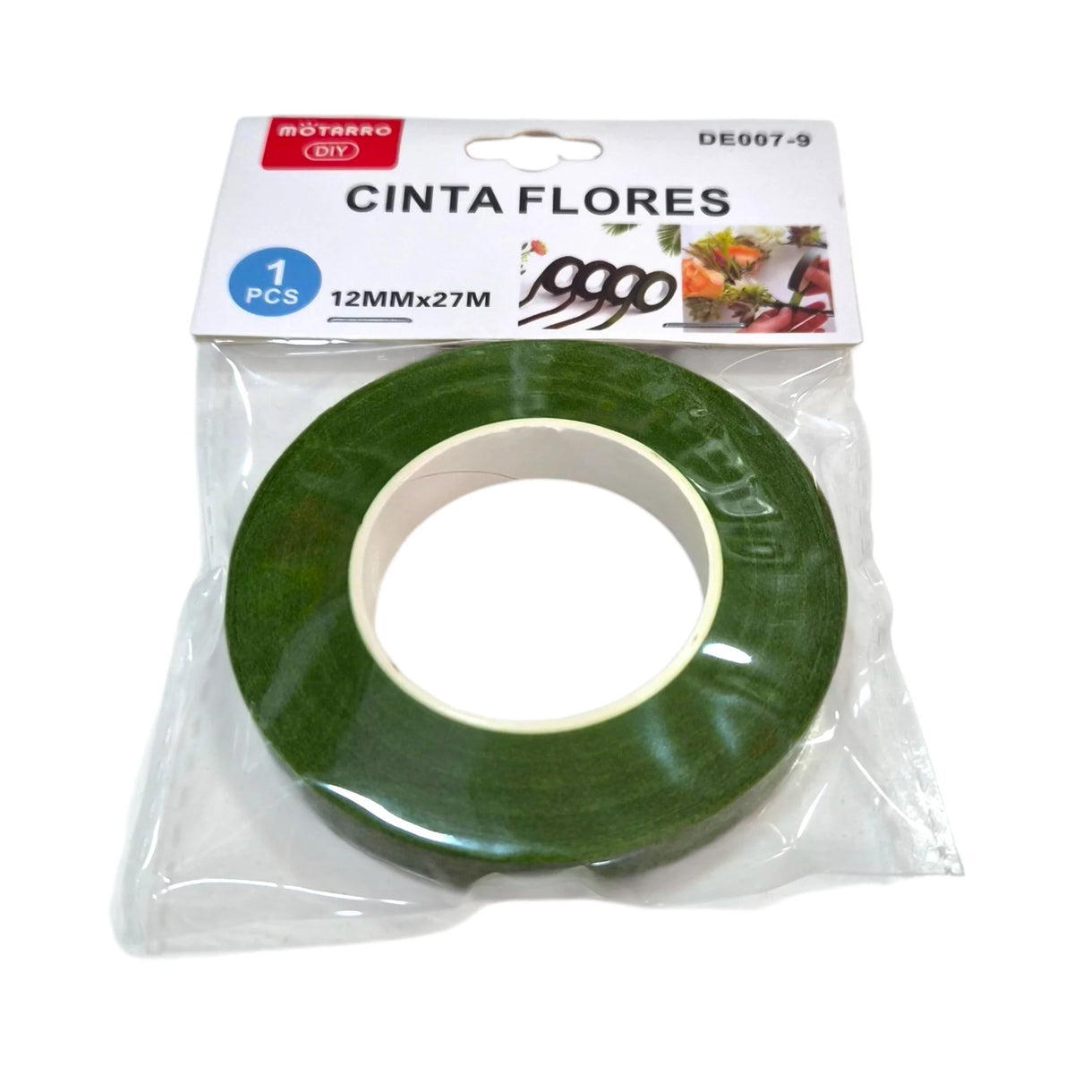 Cinta Floral Verde Oscuro 12mm 27mt Motarro