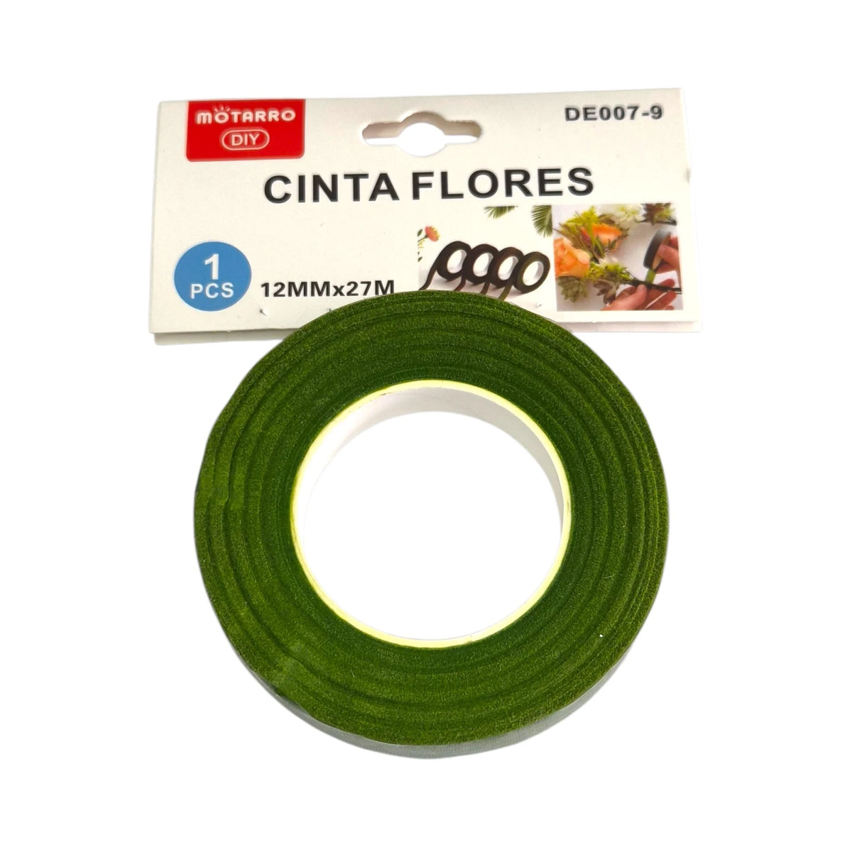 Cinta Floral Verde Oscuro 12mm 27mt Motarro