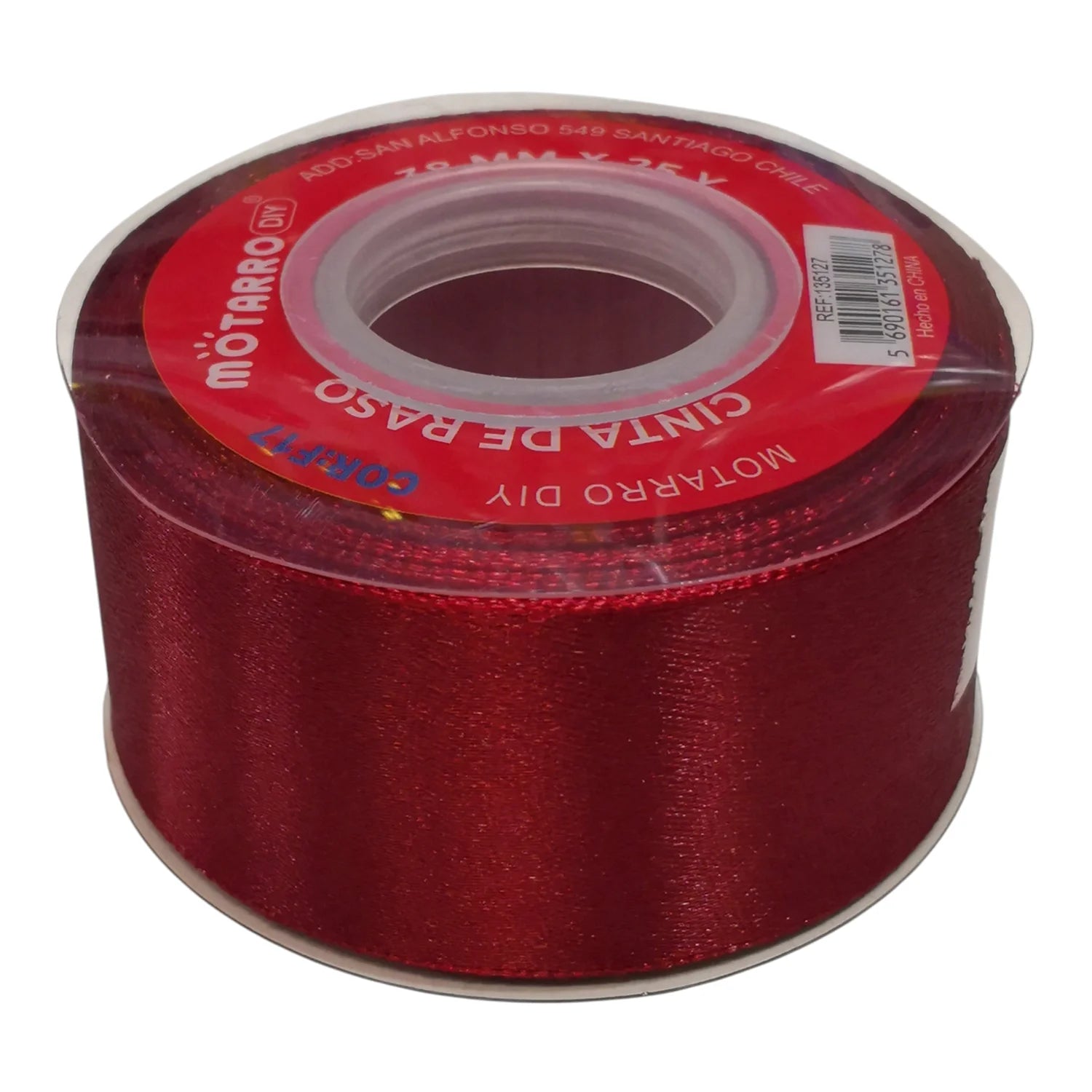 cinta de raso 4cm burdeo