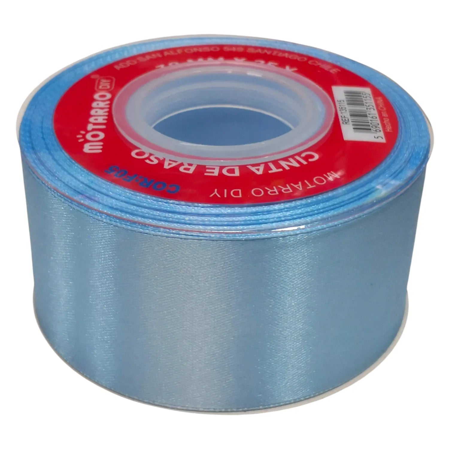 cinta de raso 4cm celeste