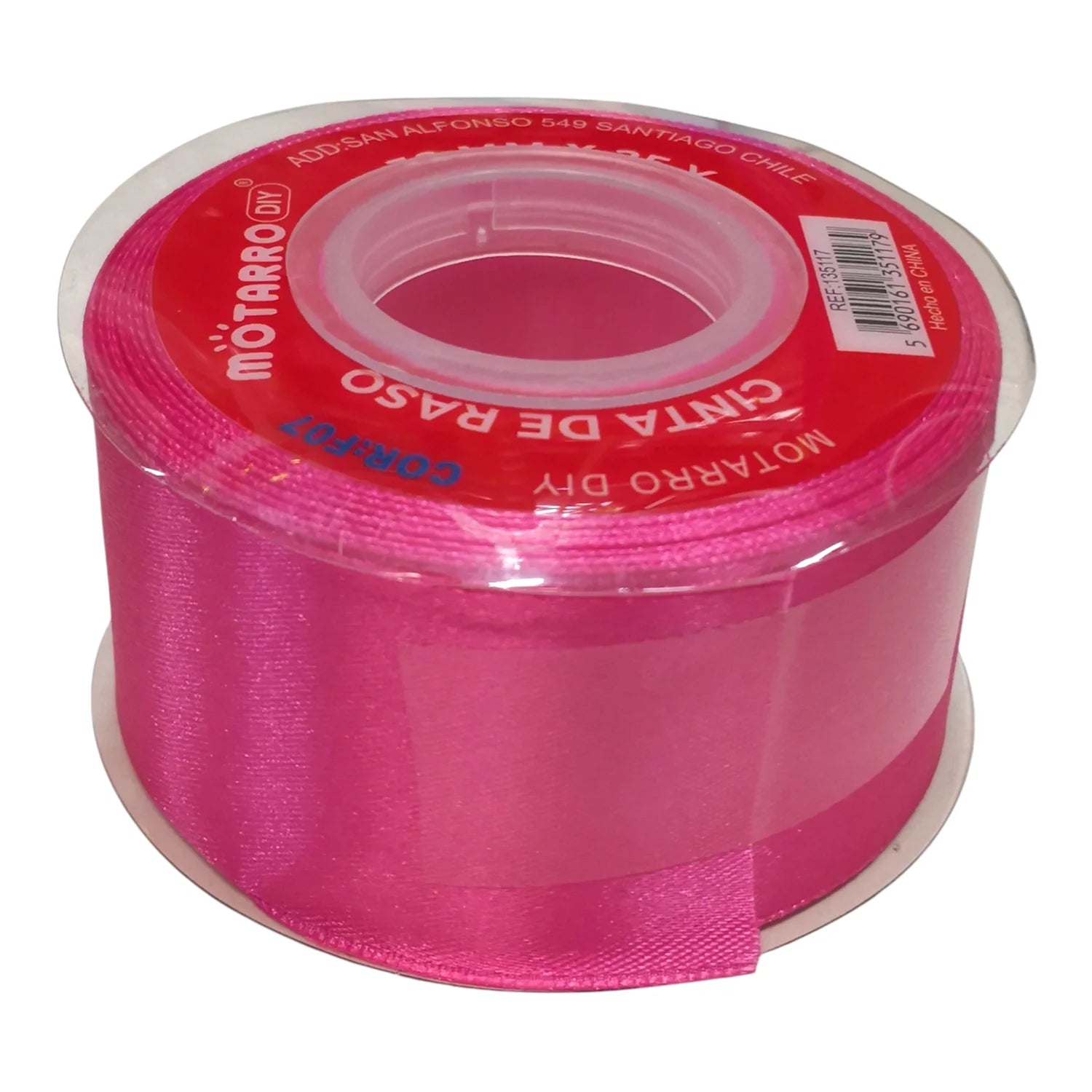 cinta de raso 4cm fucsia