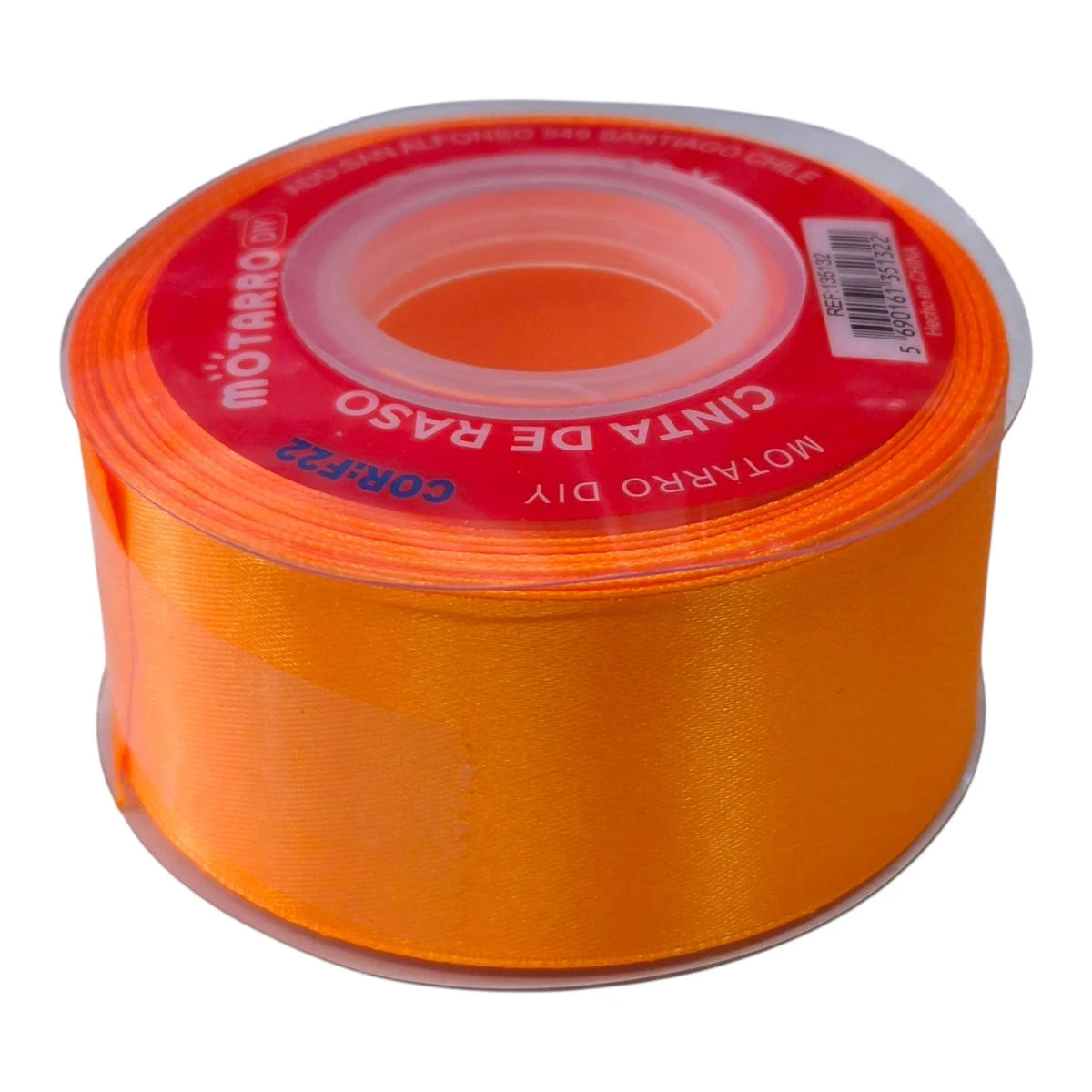 cinta de raso 4cm naranjo