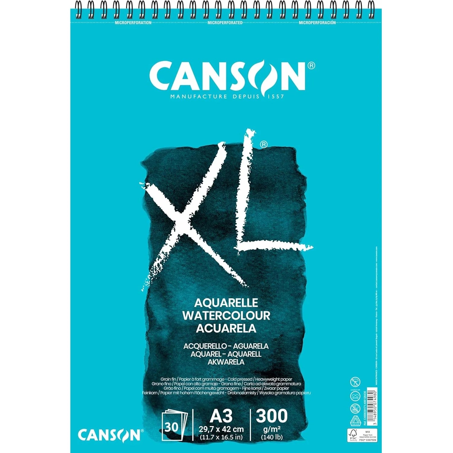 Croquera Acuarela Canson XL Aquarelle 300 g/m2