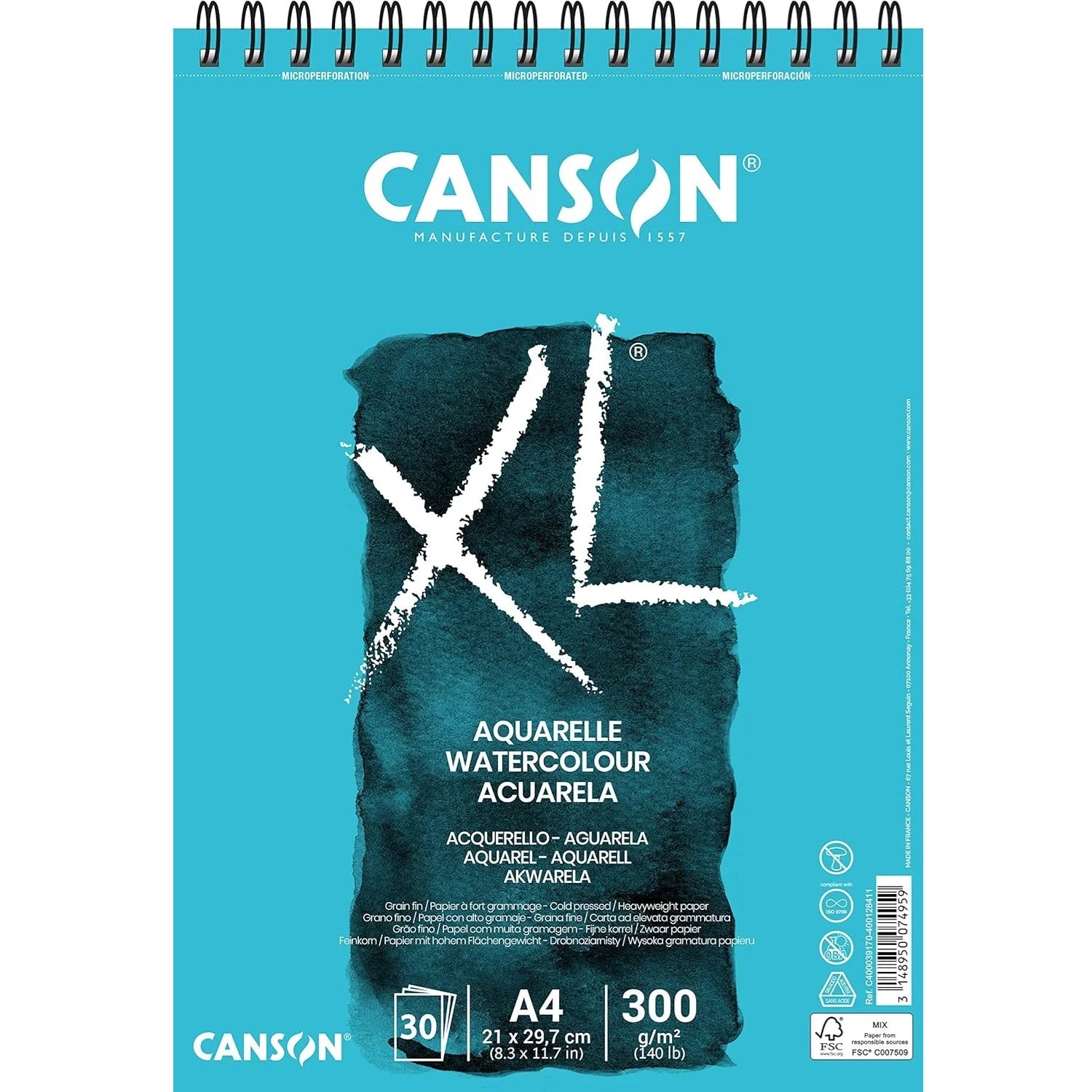 Croquera Acuarela Canson XL Aquarelle 300 g/m2