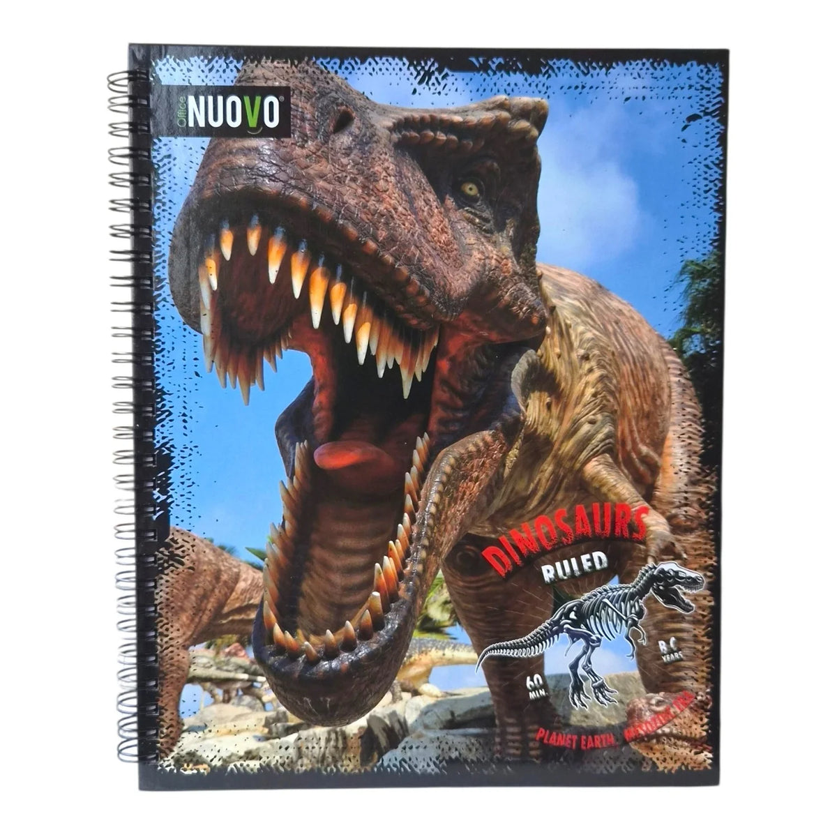 cuaderno dinosaurio cuadriculado