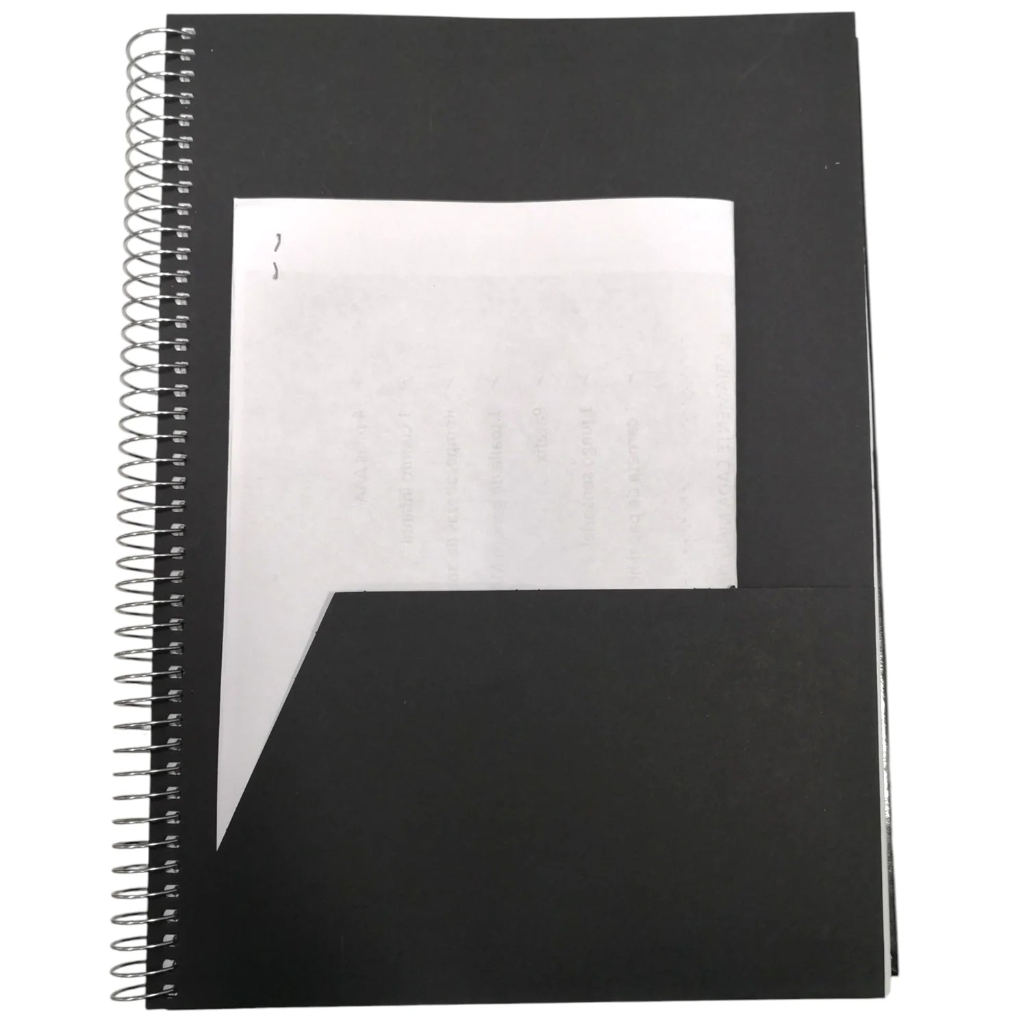cuaderno con sobre al interior
