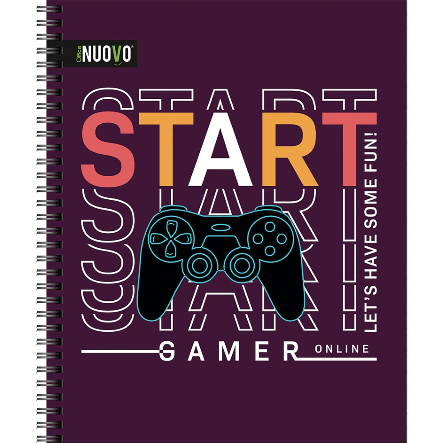 Cuaderno Universitario Tapa Dura Gamers 7mm 100hjs Nuovo