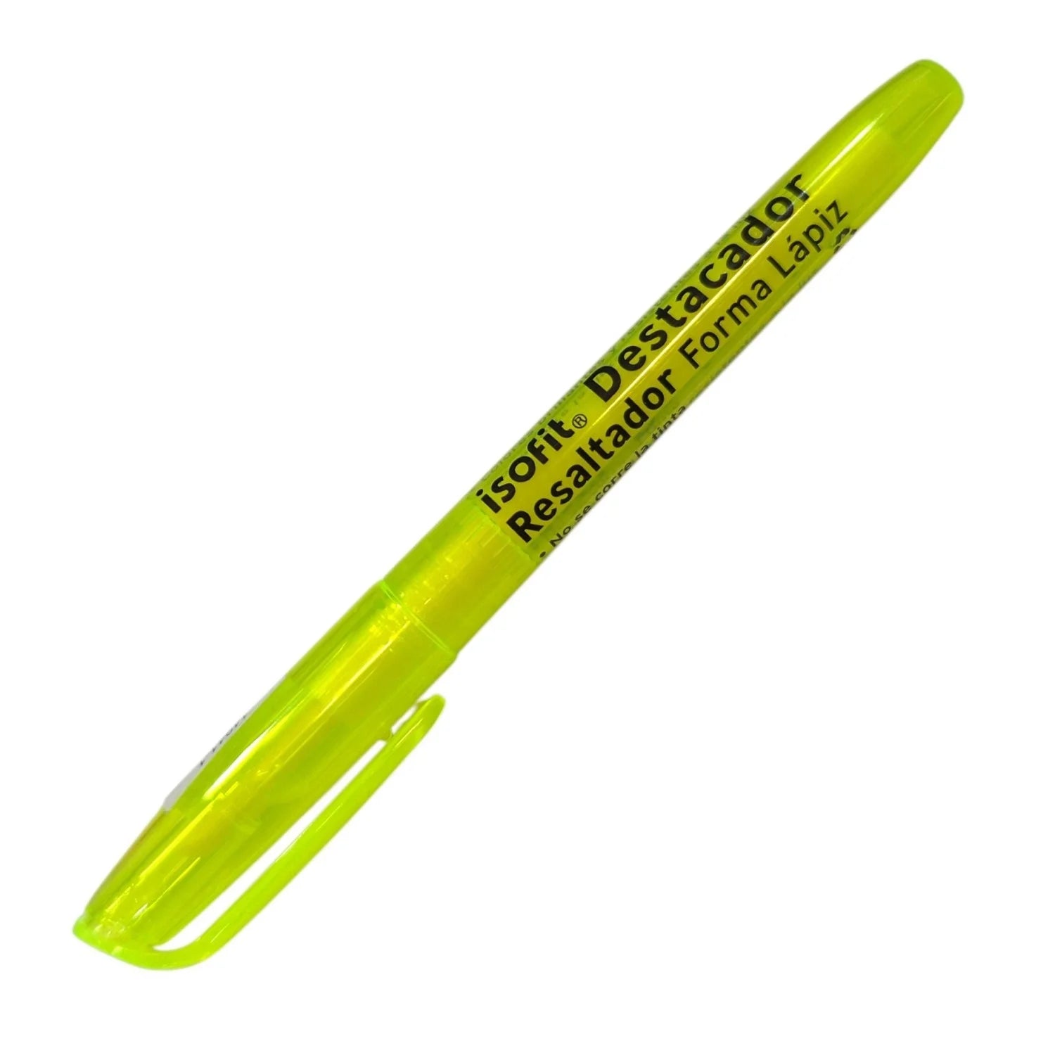 destacador forma lapiz amarillo
