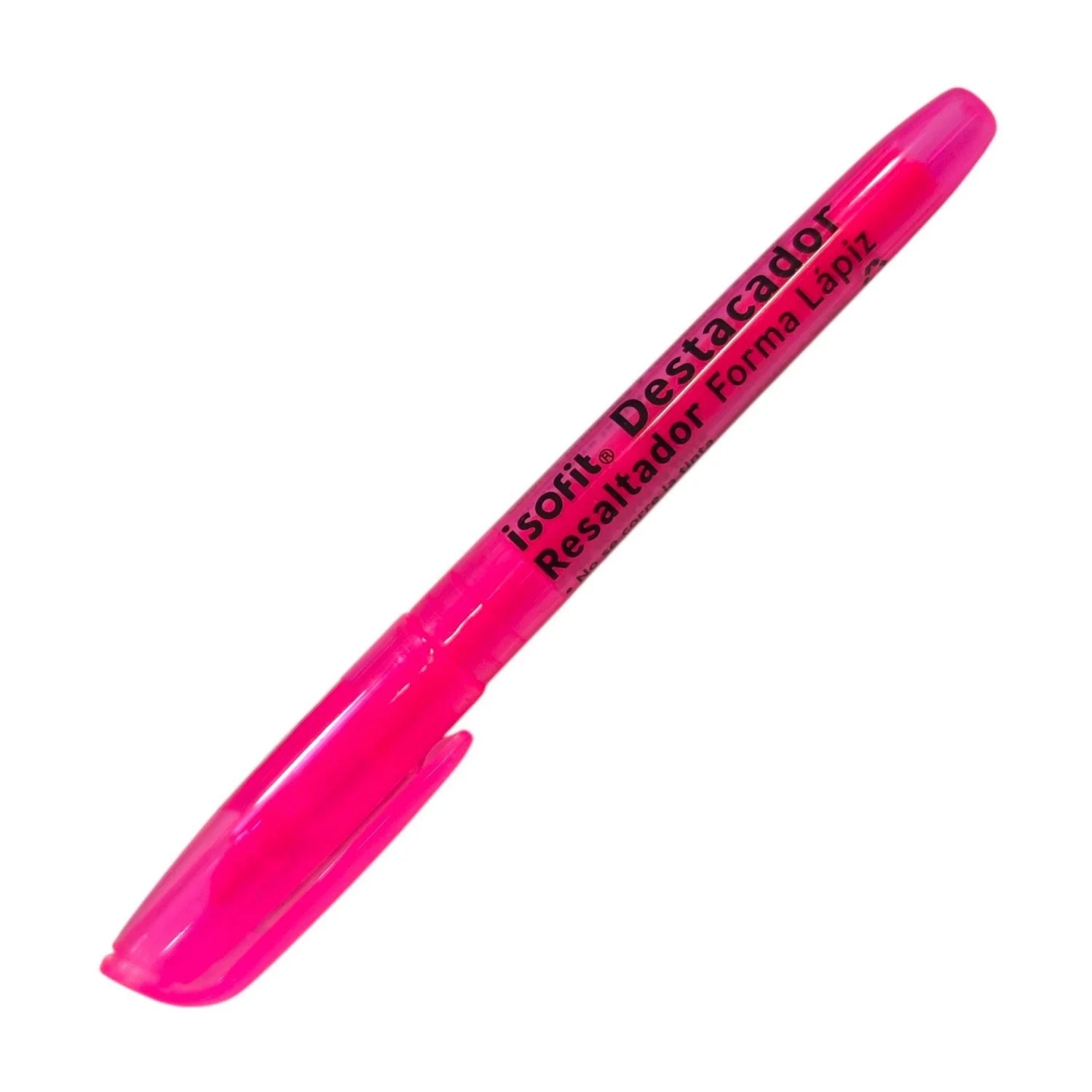 destacador forma lapiz rosado