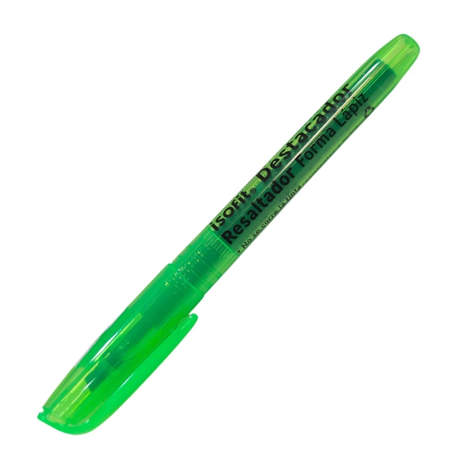 destacador forma lapiz verde