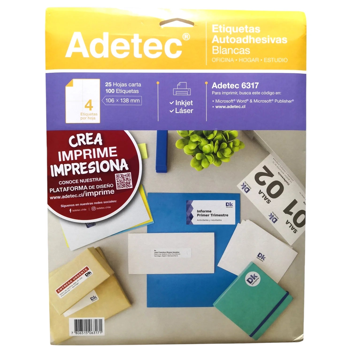 etiquetas autoadhesivas 106x138mm