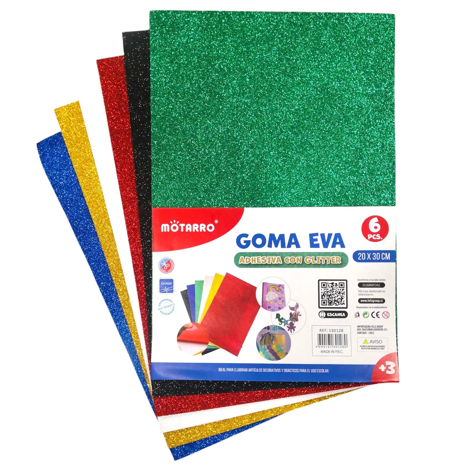 goma eva glitter adhesiva