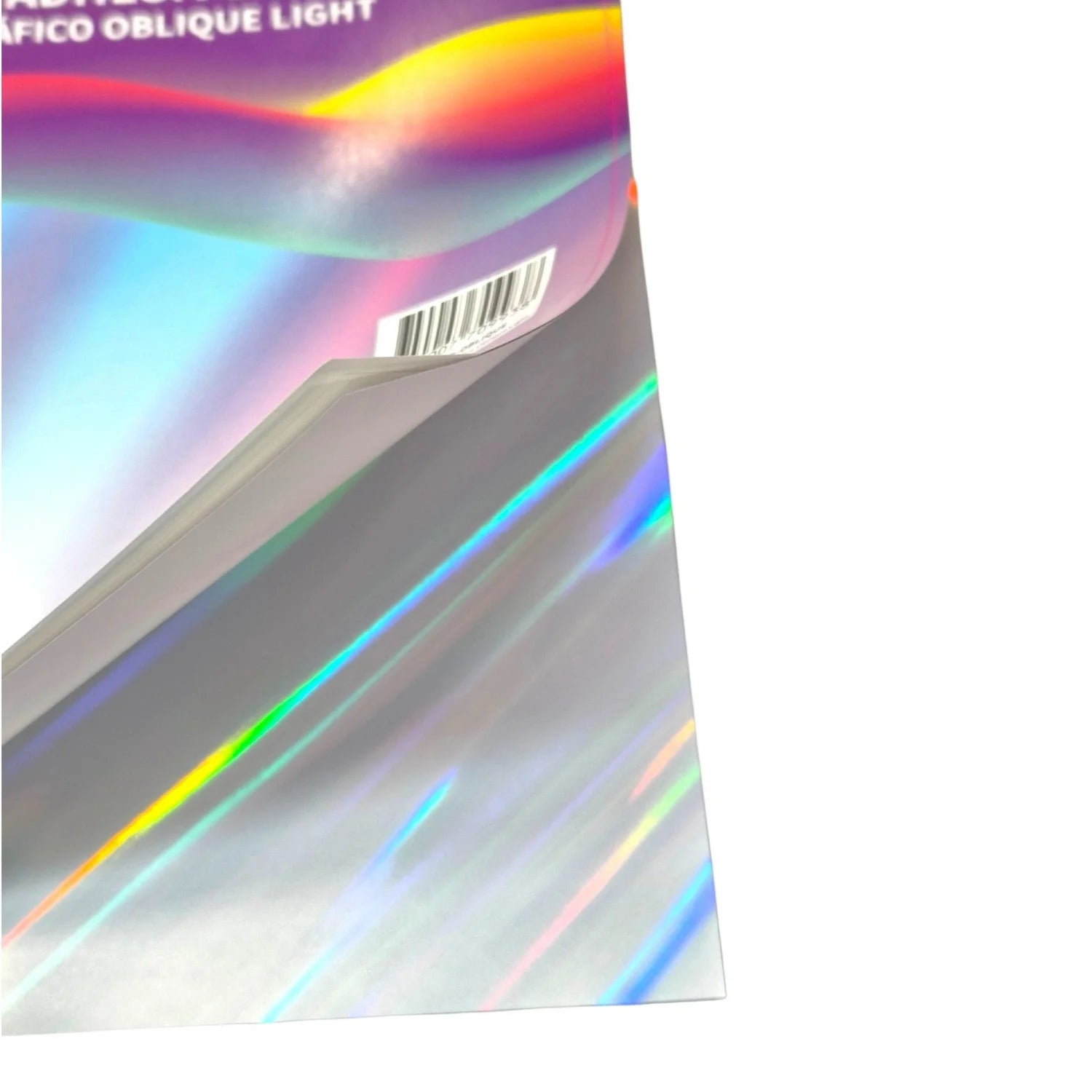 papel holografico autodhesivo oblique light