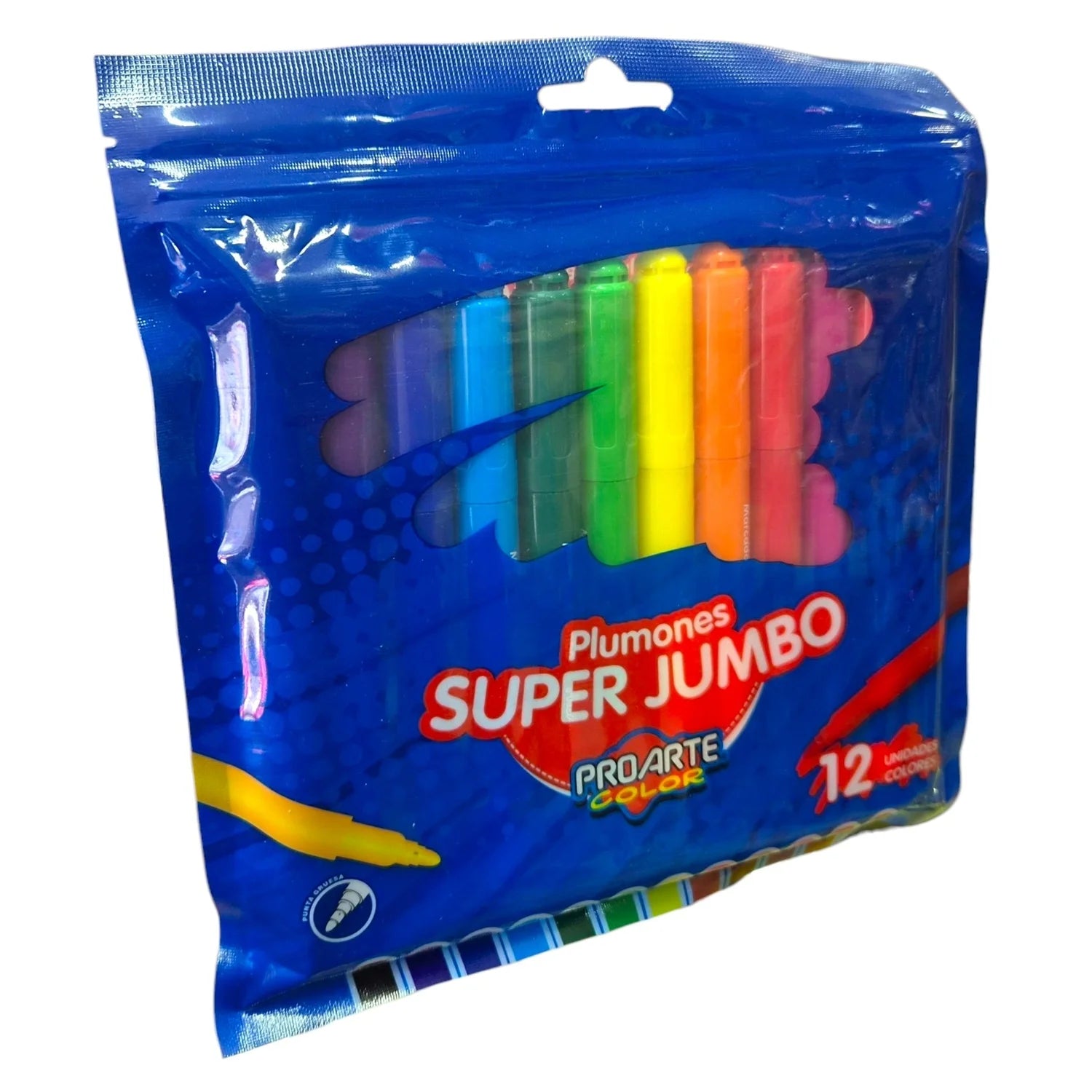 plumones jumbo 12 colores proarte