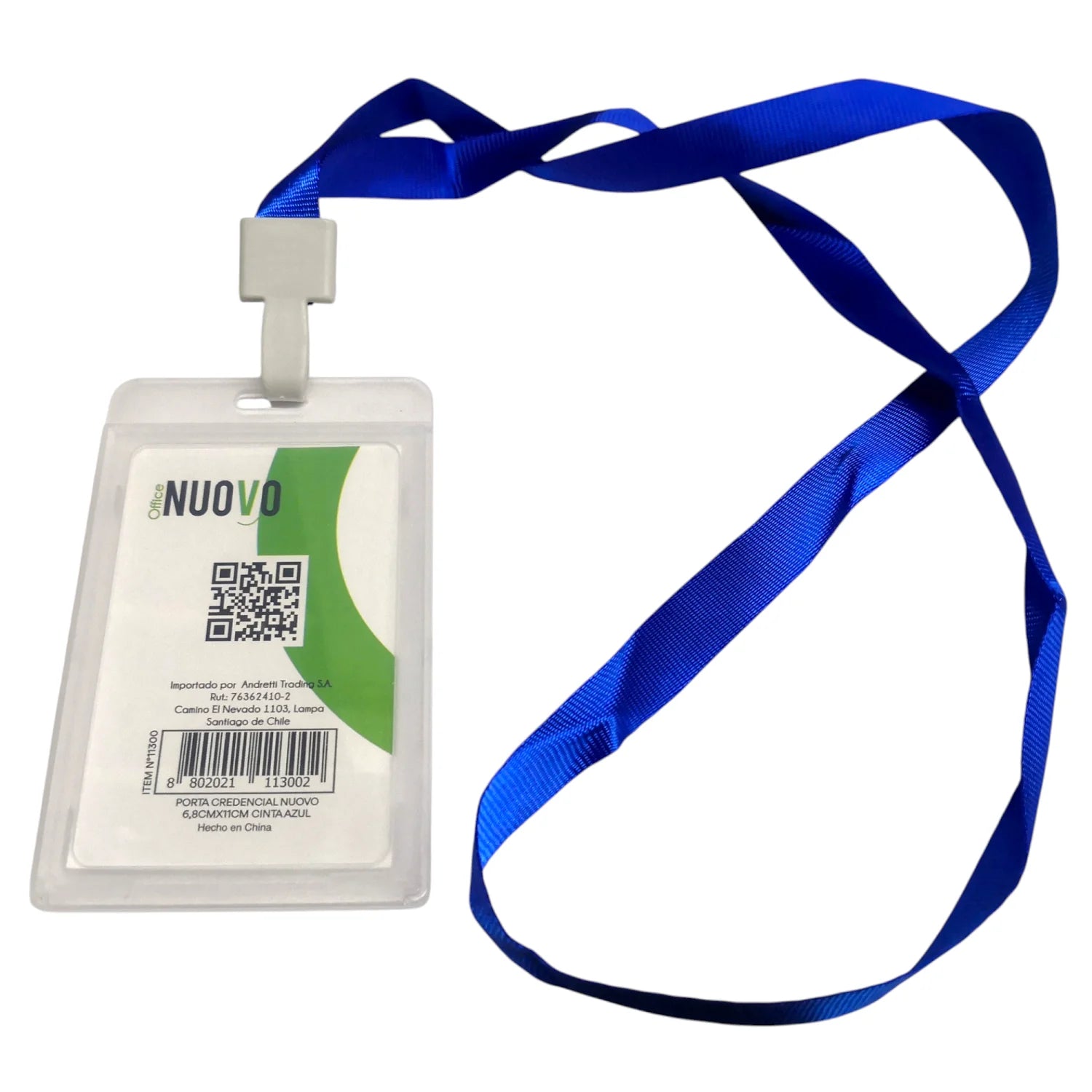 Porta Credencial Transparente Vertical Nuovo — Lanyard Incluido