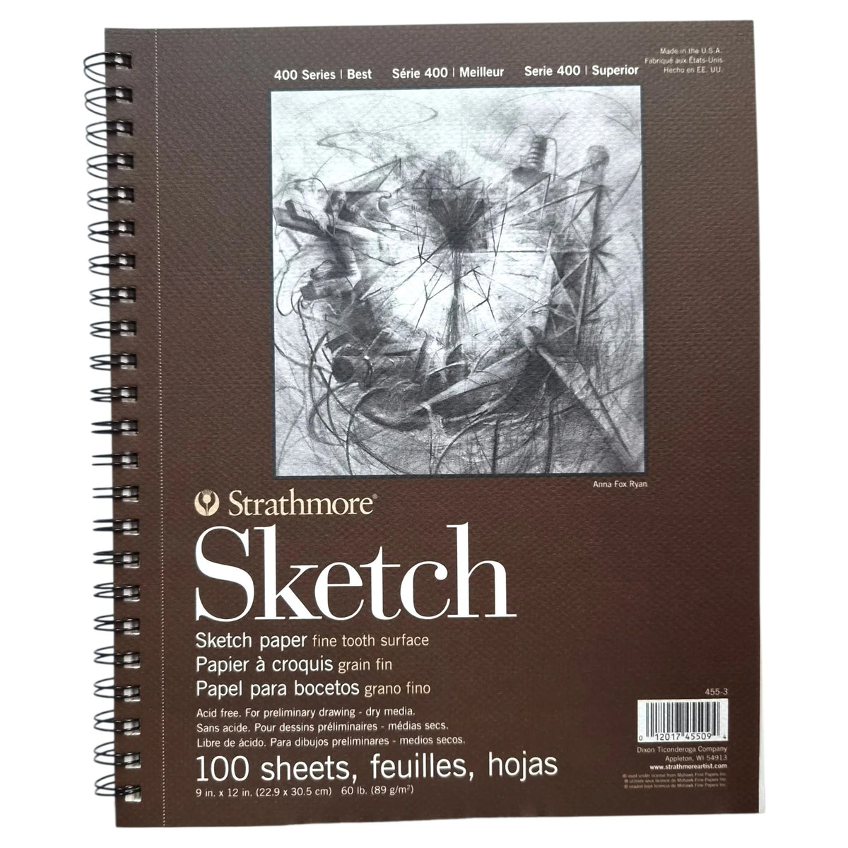Strathmore Sketch Serie 400 Grano Fino 100 Hojas 89 g/m2 22.9x30.5cm