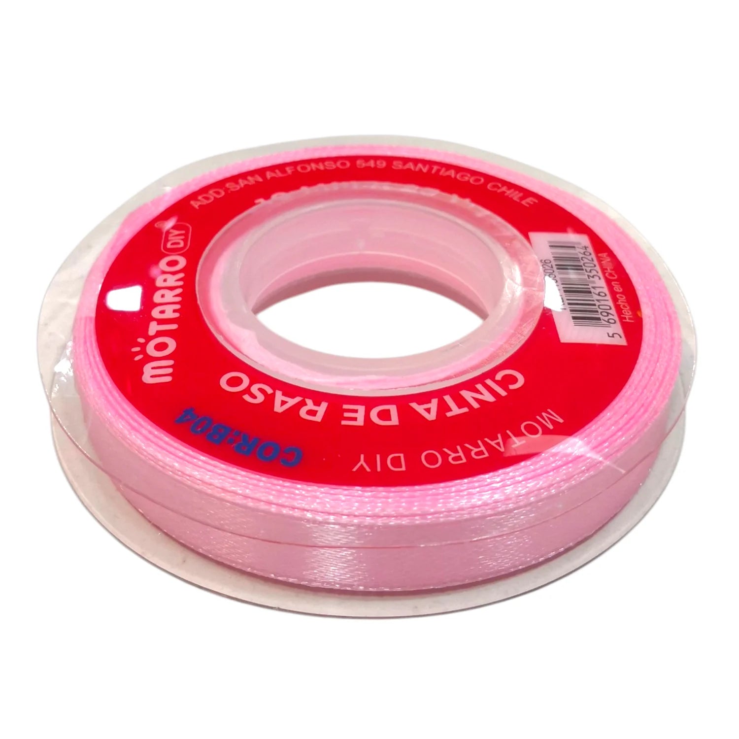 cinta raso 1cm rosado claro