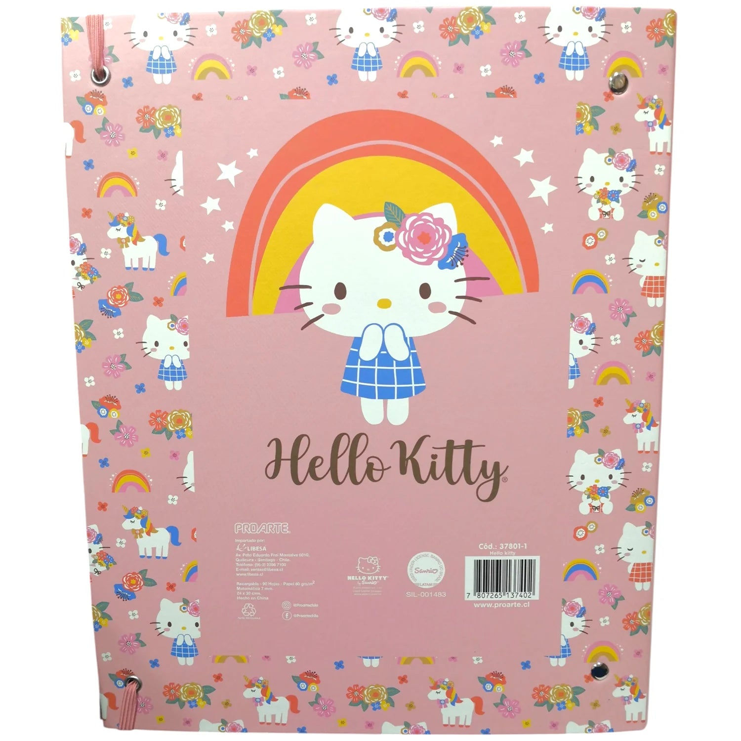 Cuaderno Recargable Premium Hello Kitty 90hjs Proarte
