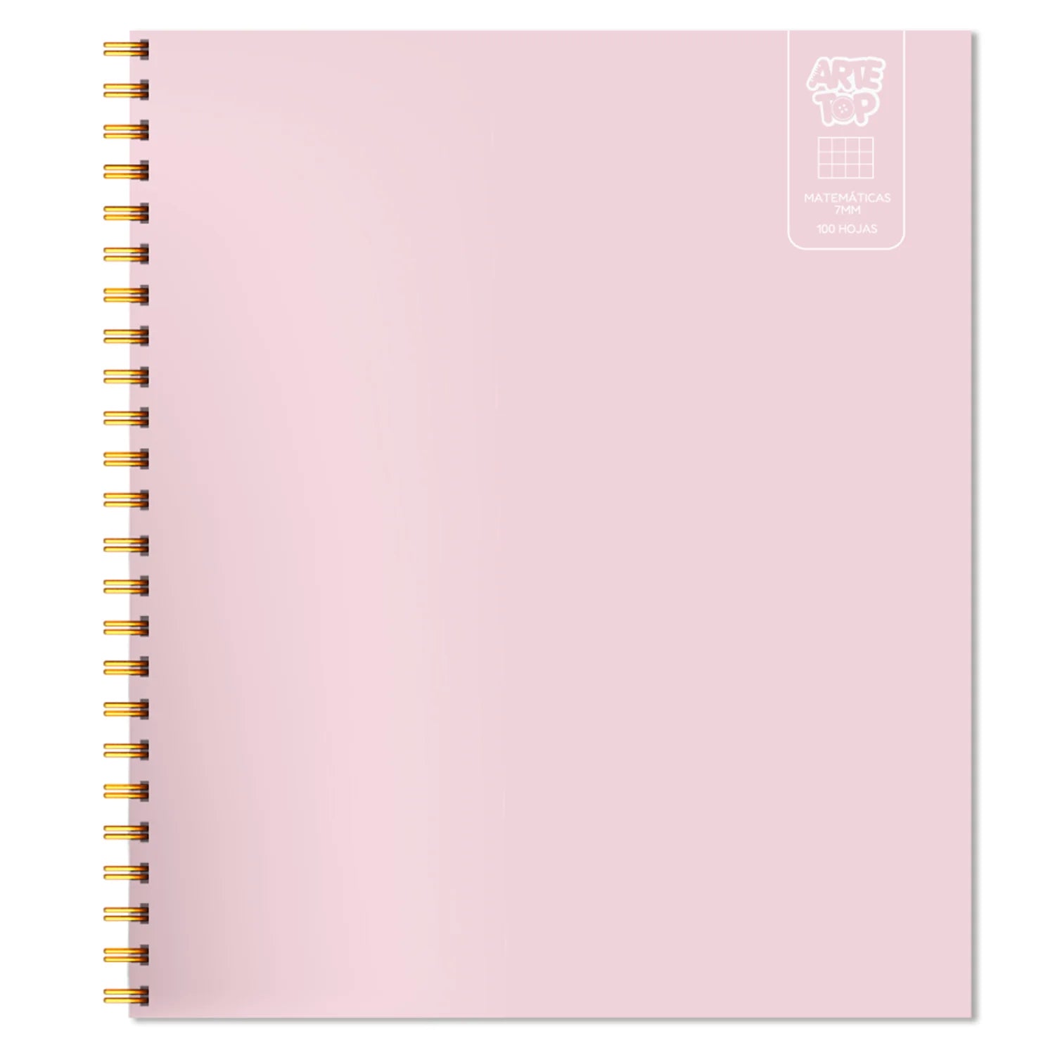 cuaderno universitario color rosa pastel