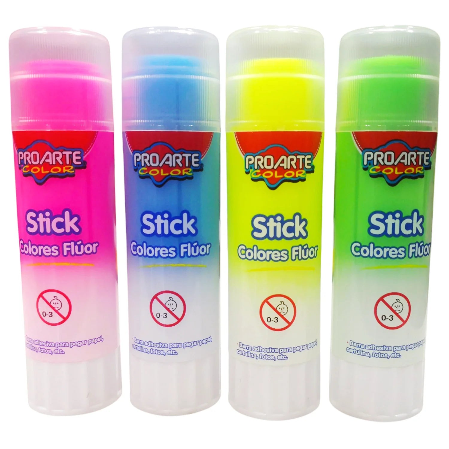 pegamento en barra fluorescente