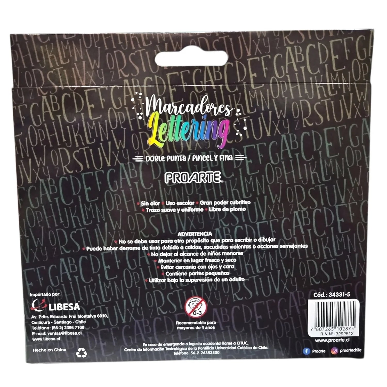 plumones de colores doble punta