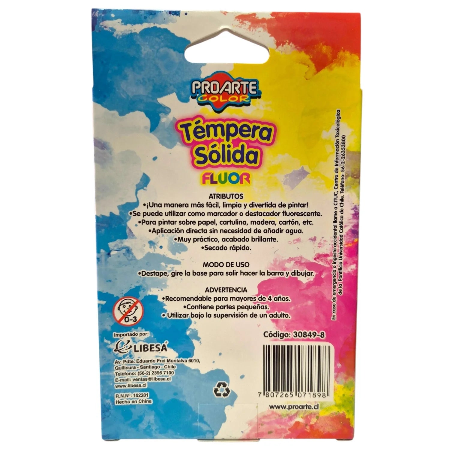 tempera solida fluorescente