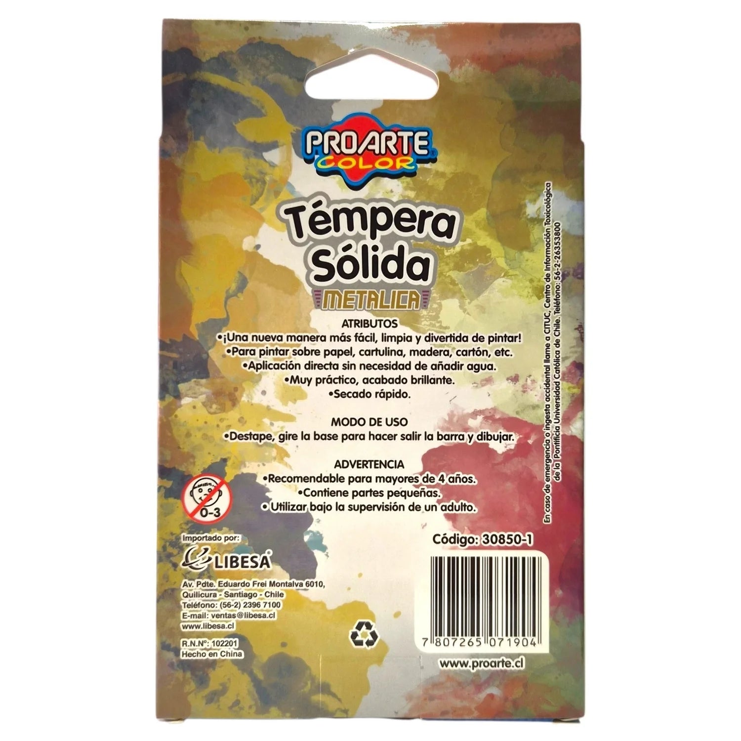 temperas en barra solida metalicas