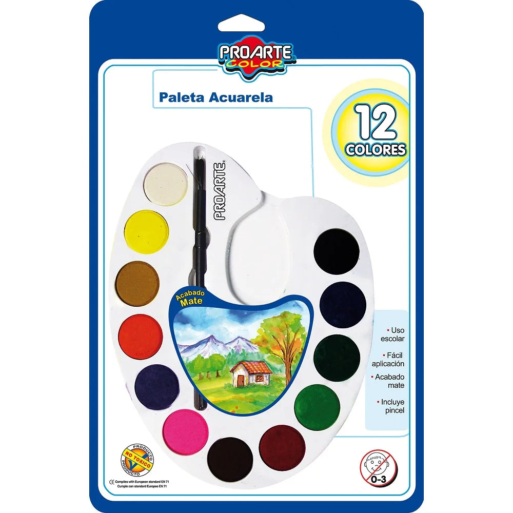 paleta de acuarelas
