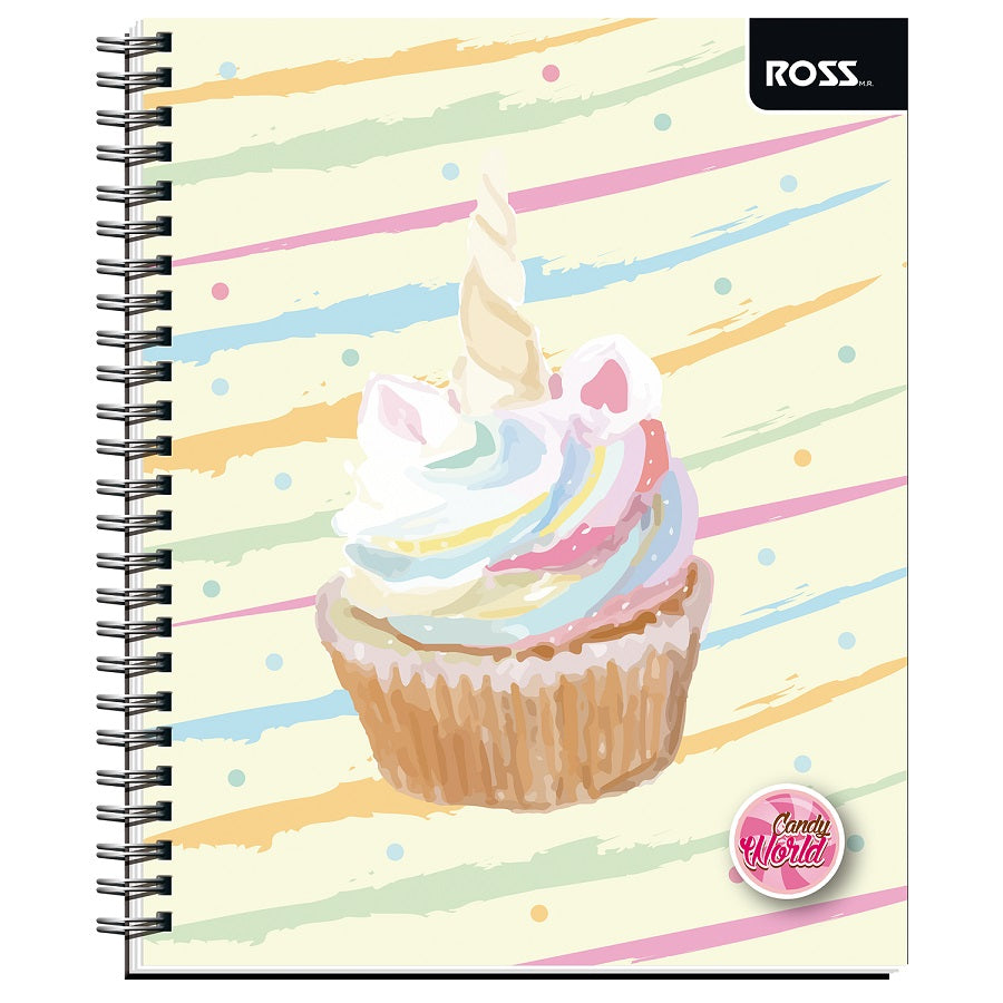 Cuaderno Universitario Candy World 100hjs 7mm Ross