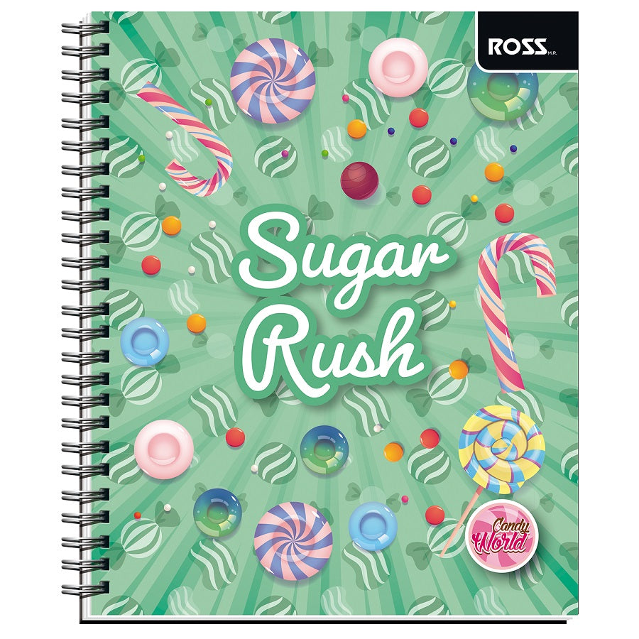 Cuaderno Universitario Candy World 100hjs 7mm Ross
