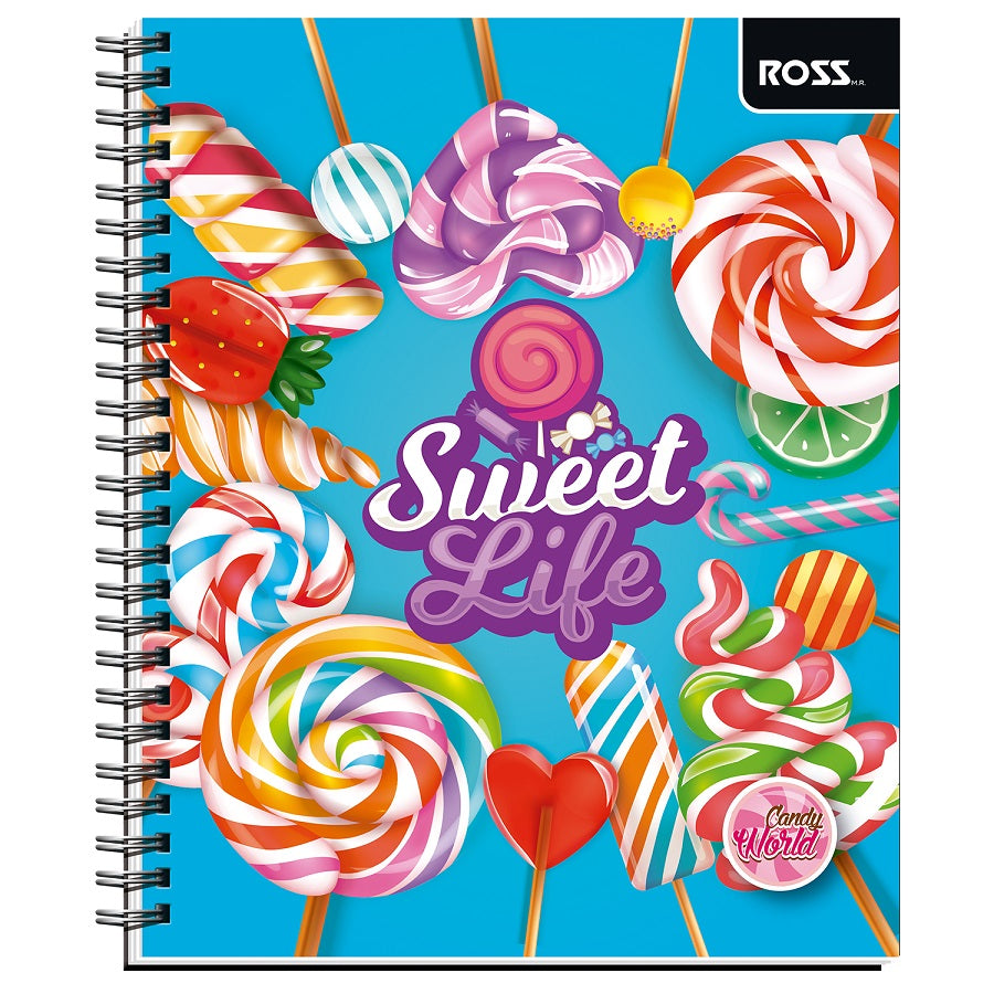 Cuaderno Universitario Candy World 100hjs 7mm Ross