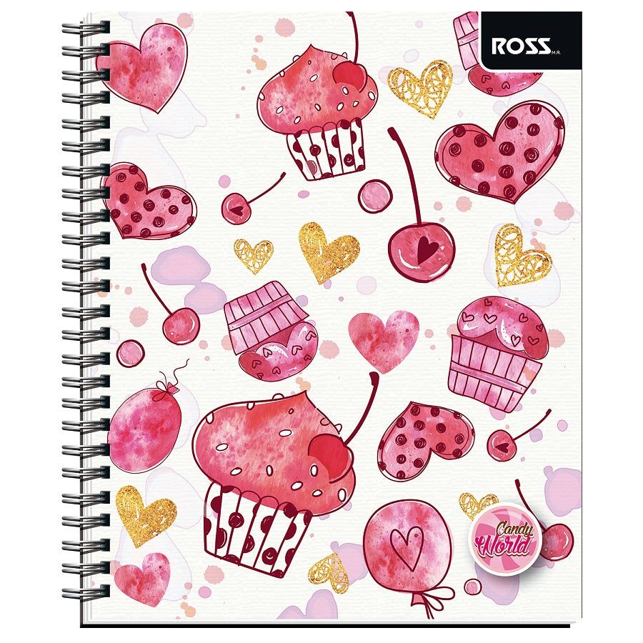 Cuaderno Universitario Candy World 100hjs 7mm Ross