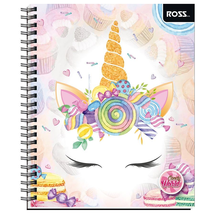 Cuaderno Universitario Candy World 100hjs 7mm Ross