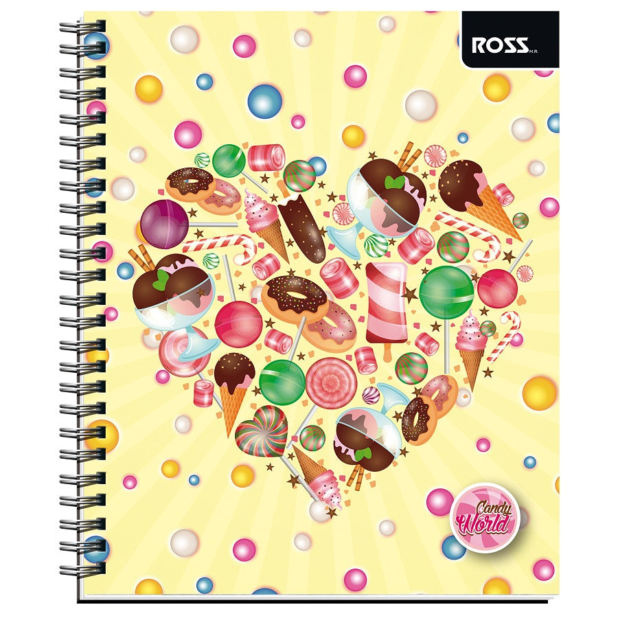 Cuaderno Universitario Candy World 100hjs 7mm Ross