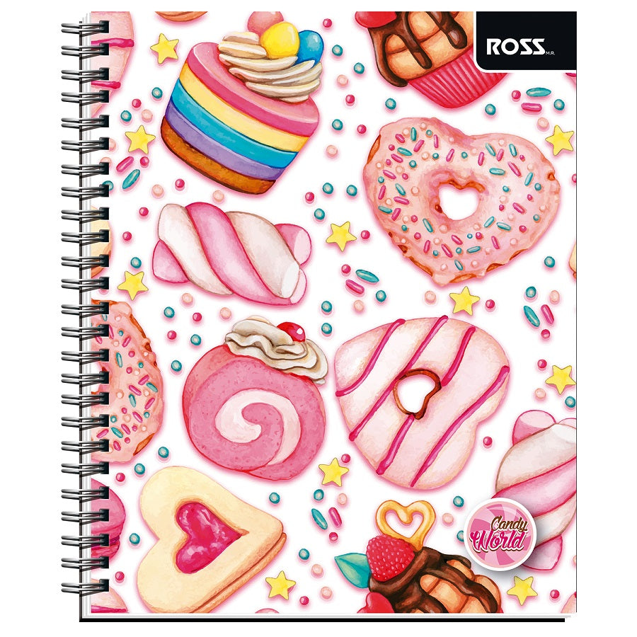 Cuaderno Universitario Candy World 100hjs 7mm Ross