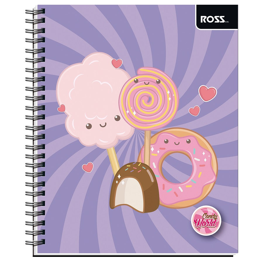 Cuaderno Universitario Candy World 100hjs 7mm Ross